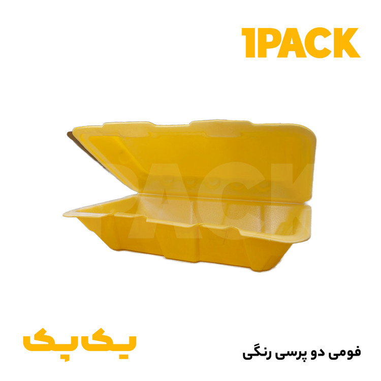 ظرف یکبارمصرف فوم دوپرسی رنگی 202 (پرتقالی ) 200 عددی
