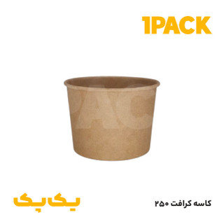 کاسه کرافت 250 سی سی | کاسه بستنی 250 کاغذی کرافت