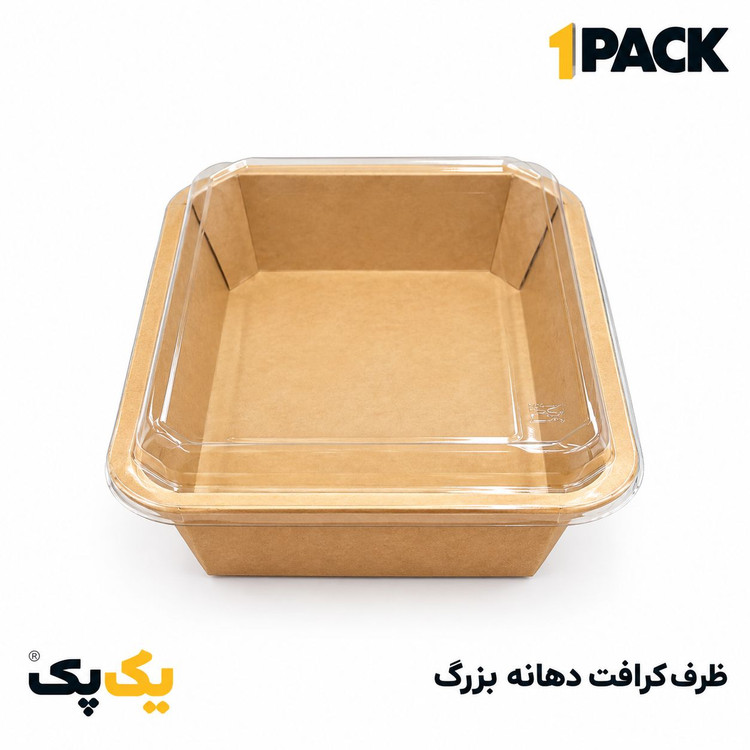 ظرف کرافت ریت انگل 2000 | لانچ باکس 2000 مستطیل با درب شفاف